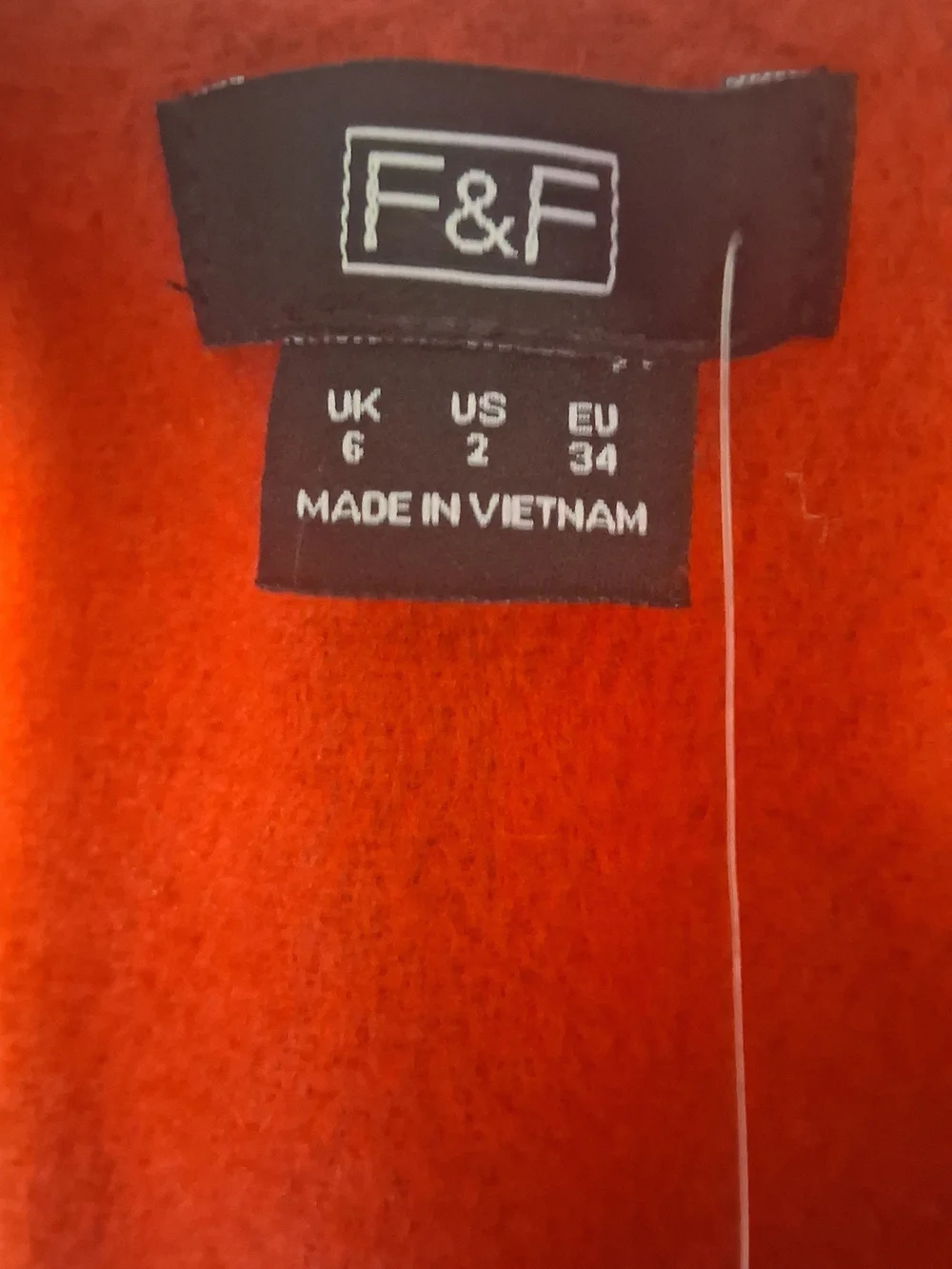 F&F Bright Red Belted Pea Coat